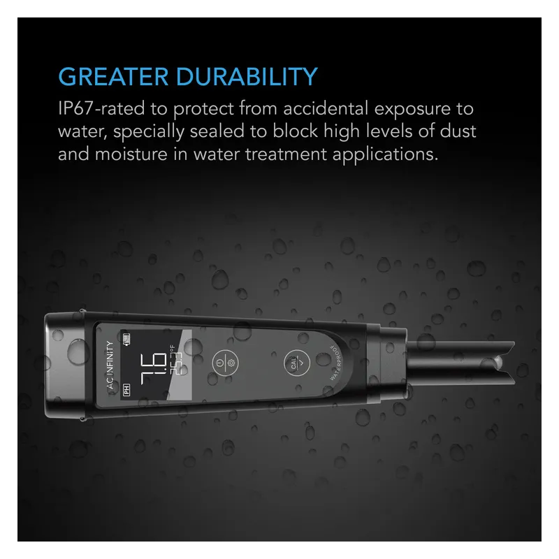 AC Infinity pH Meter PRO Kit z wymienną elektrodą - miernik pH i temp. + płyny kalibracyjne
