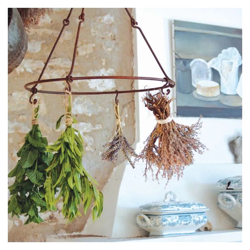 Esschert Design – metalowa szuszarka do kwiatów i ziół 35x35x40cm