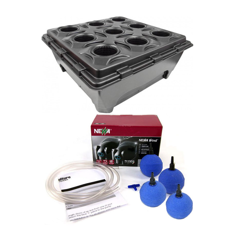 DWC OXYPOT 110L, Kompletny system hydroponiczny na 9 roślin, 83x83xh38cm/ 110L NUTRICULTURE DWC OXYPOT 110L, Kompletny system hydroponiczny na 9 roślin, 83x83xh38cm/ 110L NUTRICULTURE