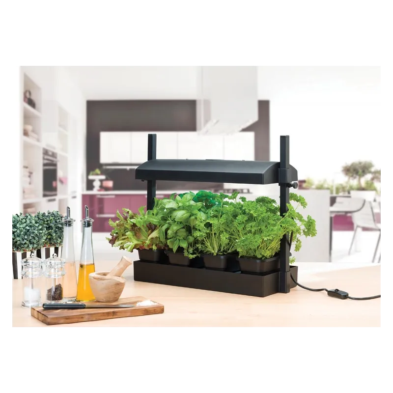 Garland Grow Light Garden - Mini Zielnik z Oświetleniem LED 8W Czarny 50x20x45cm