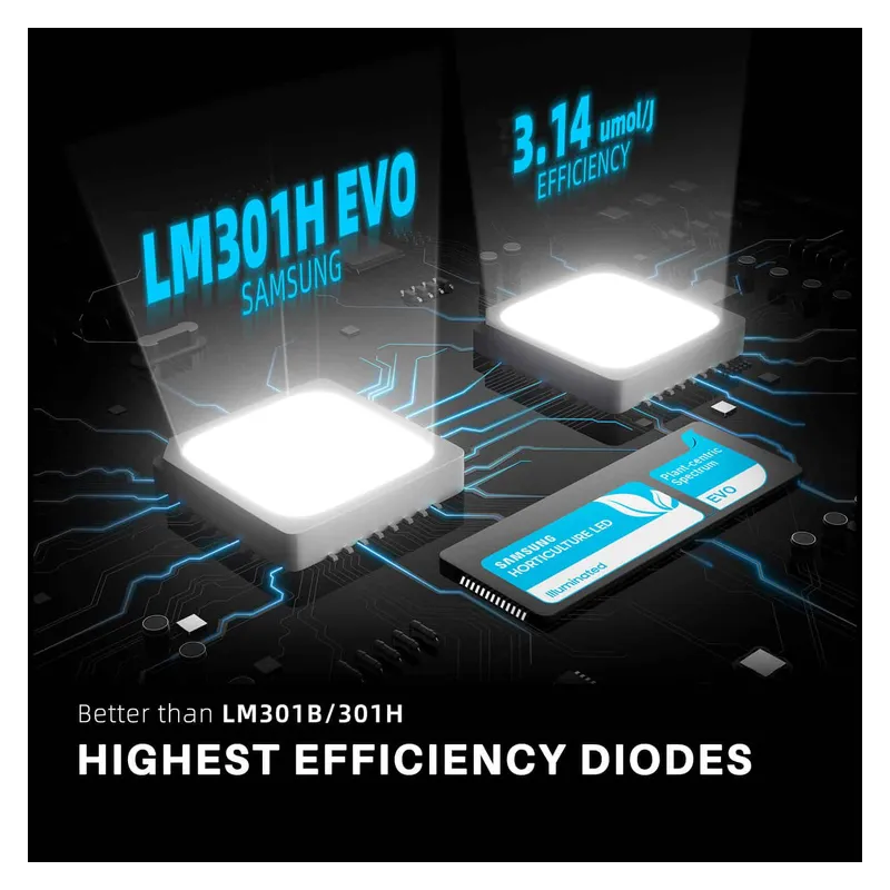 Spider farmer SF2000 Dimmable 200W Samsung LM301B EVO - lampa LED do uprawy roślin