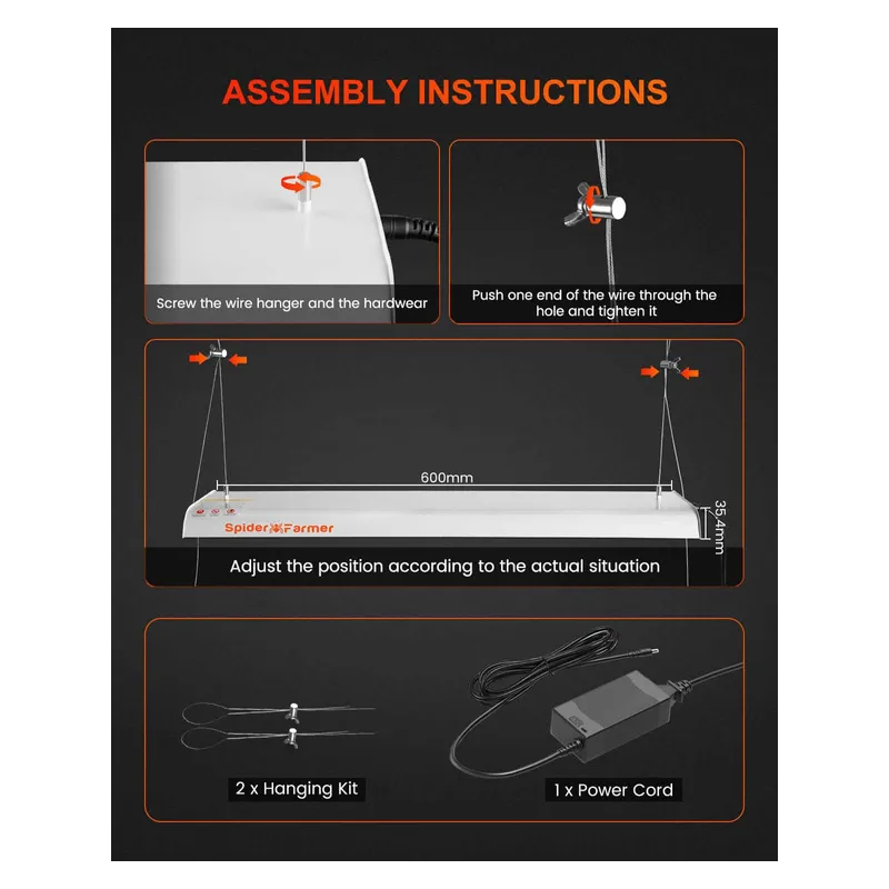 Spider farmer SF300 32W 60cm Osram - podłużna lampa LED do roślin (rekomendowana do sadzonek)