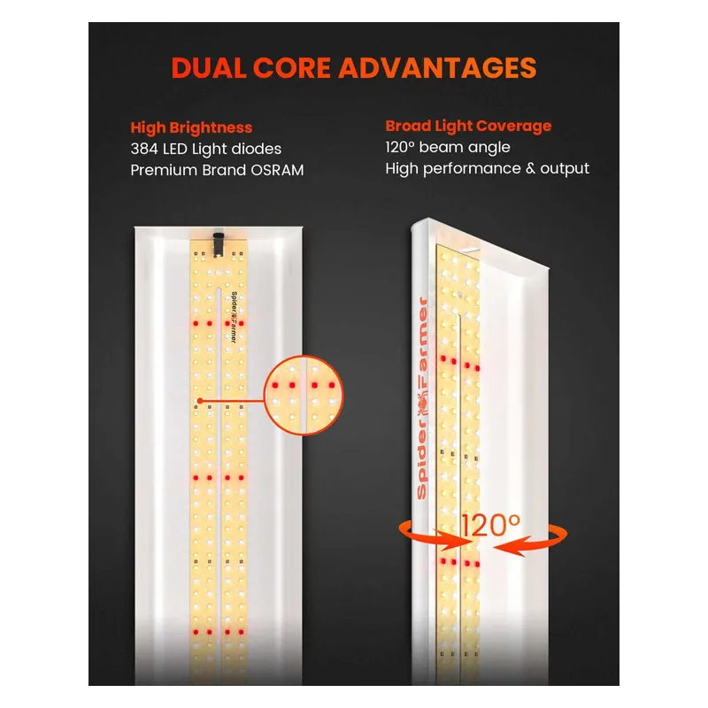 Spider farmer SF600 74W Osram 100cm - podłużna lampa LED do roślin (rekomendowana do sadzonek)