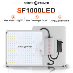 Spider farmer SF1000 Dimmable 100W Samsung LM301B - lampa LED do uprawy roślin