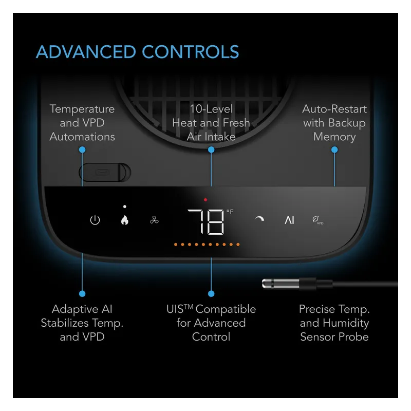 AC Infinity THERMOFORGE T7 1000W – Grzejnik/Ogrzewacz do roślin z inteligentnym sterowaniem AI