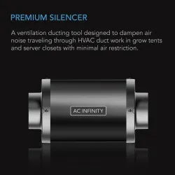 AC Infinity Inline Duct Silencer fi 200mm tłumik akustyczny